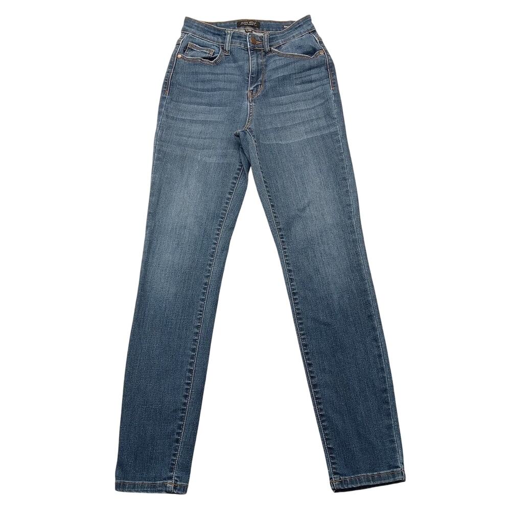 Judy Blue Jeans 25 X 30 Women's Relax Fit Denim Straight Mid Rise Medium Washed